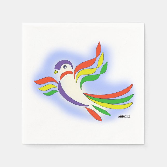 Guardanapo De Papel Pigeon Stylized Bird (Frente)