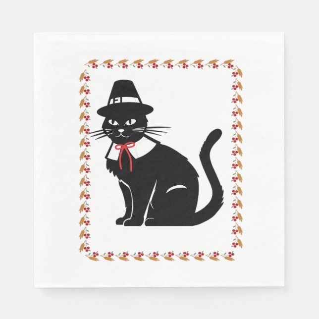 Guardanapo De Papel Pilgrim Cat Oversize T Shirt (Frente)