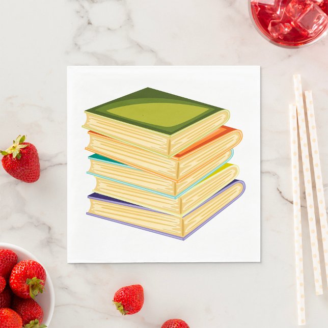 Guardanapo De Papel Pilha de Livros Sobre Arte e Leitura (Criador carregado)