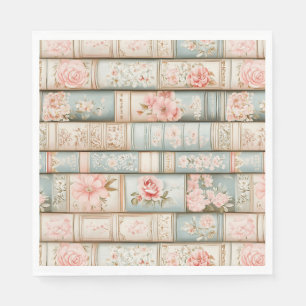 Guardanapo De Papel Pilhas de livros pastéis de vindima