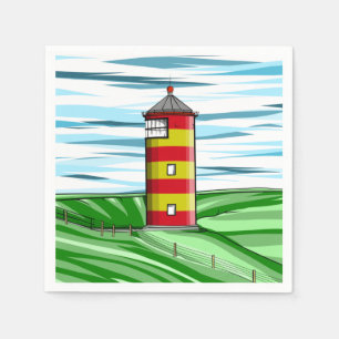 Guardanapo De Papel Pilsum Lighthouer Leuchtturm
