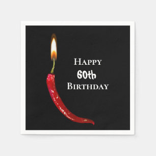 Guardanapo De Papel Pimenta vermelha no 60º aniversário