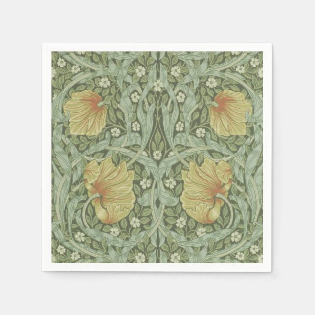 Guardanapo De Papel Pimpernel Pattern (por William Morris) (Frente)