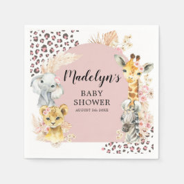 Guardanapo De Papel Pinça Boho Safari - Animais da Festa Menina Papel