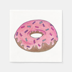 Guardanapo De Papel Pinça de Rosquinha rosa com Fosco com borrão