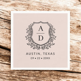 Guardanapo De Papel Pincel Cor-de-Rosa Monograma - Pancete Floral