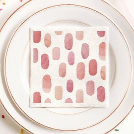 Guardanapo De Papel Pincel de cor d'água rosa. Padrão simples e modern