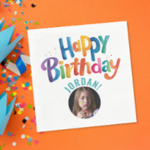 Pincel de festa de aniversário turquesa colorido f