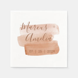Guardanapo De Papel Pincelada Minimalista Moderna em Aquarela em Papel