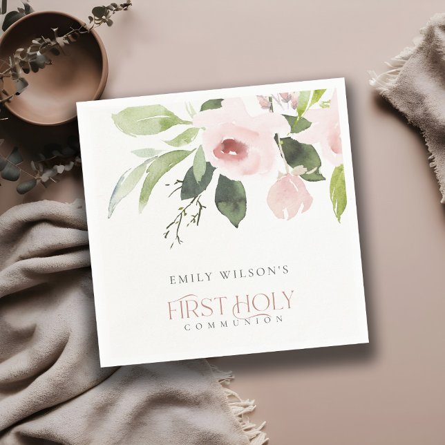 GUARDANAPO DE PAPEL PINCO PINCO SUAVE ROSTO FLORAL PRIMEIRA COMUNICAÇÃ (Criador carregado)