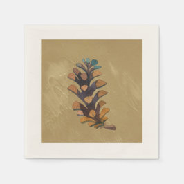 Guardanapo De Papel Pine Cone em Taupe Fall Napkin
