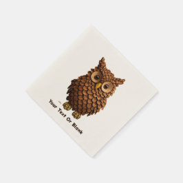 Guardanapo De Papel Pine Cone Owl