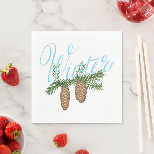 Guardanapo De Papel Pine-Cones de inverno