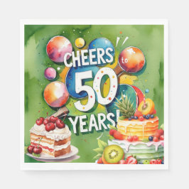 Guardanapo De Papel Ping Pong 50º aniversário,