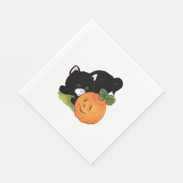 Guardanapo De Papel Pingado Branco Padrão Napkin/Halloween (Quina)