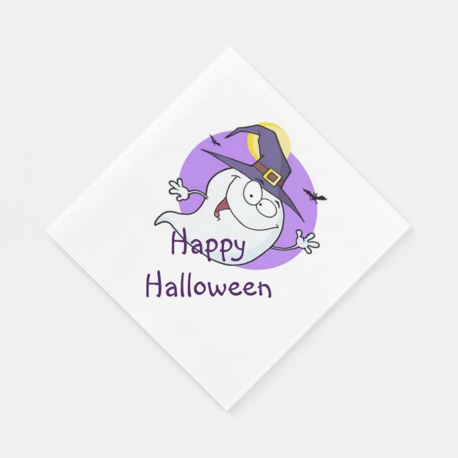 Guardanapo De Papel Pingado Branco Padrão Napkin/Halloween (Quina)