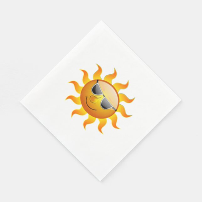 Guardanapo De Papel Pingado branco padrão Napkin/Sun (Quina)