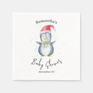 Guardanapo De Papel Pinguim Ártico - chá de bebê