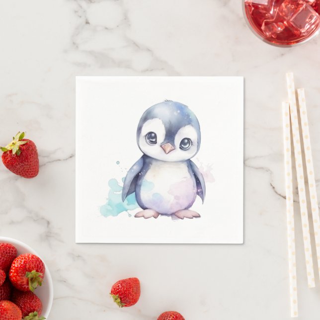 Guardanapo De Papel Pinguim-bebê - Napkin (Insitu)