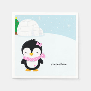Guardanapo De Papel Pinguim bonito