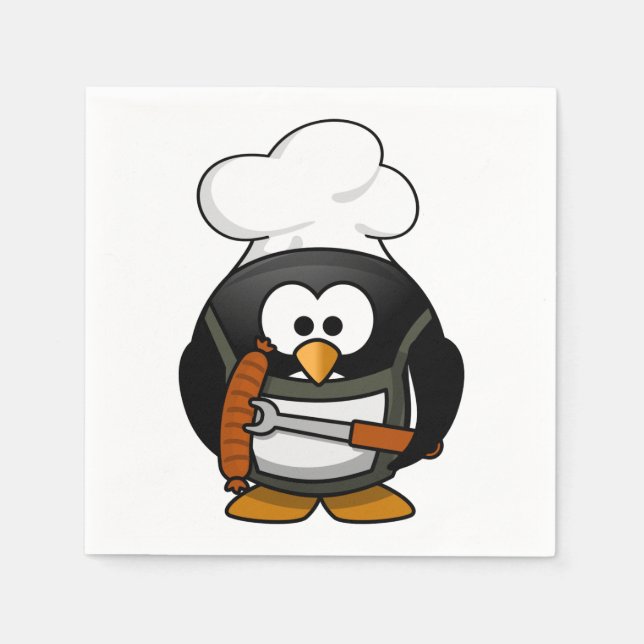 Guardanapo De Papel Pinguim-Cartoon 001 (Frente)