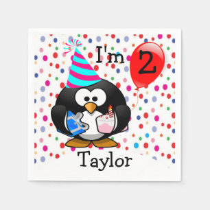 Guardanapo De Papel Pinguim de Desenho Animado Personalizado Festa de