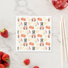 Guardanapo De Papel Pinguim Pingueiro Noivo de Natal Vermelho