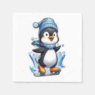 Guardanapo De Papel Pinguim-Pinguim-Espingarda De Gelo