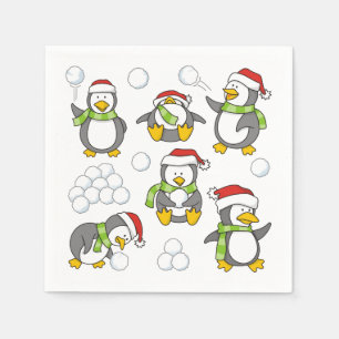 Guardanapo De Papel Pinguins de Natal