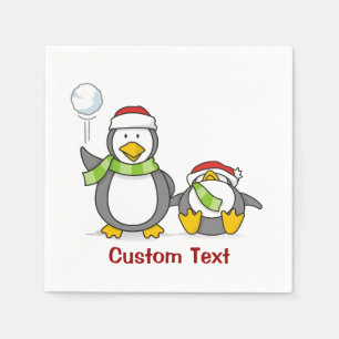 Guardanapo De Papel Pinguins de neve de Natal