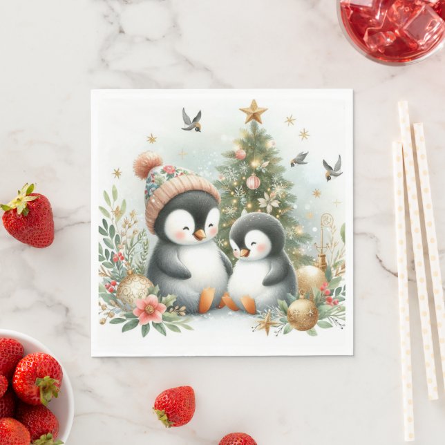 Guardanapo De Papel Pinguins Natal (Insitu)