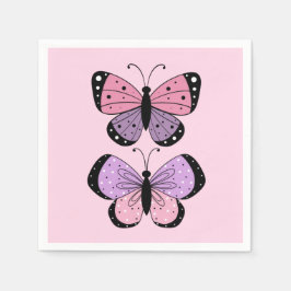 Guardanapo De Papel Pink and Purple Butterfly