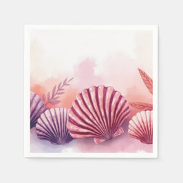 Guardanapo De Papel Pink And Purple Seashells