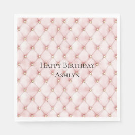 Guardanapo De Papel Pink Blush Dourado Tufts Aniversário