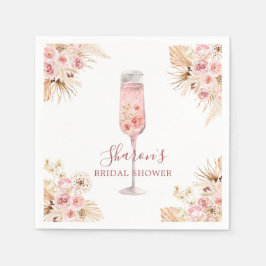 Guardanapo de papel Pink Boho Rose Soiree Chá de N