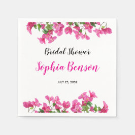 Guardanapo De Papel Pink Bougainvillea Floral Bridal Shower