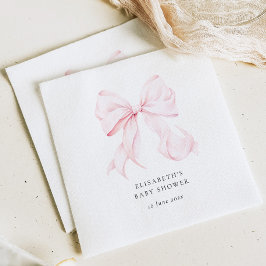 Guardanapo De Papel Pink Bow Baby Shower