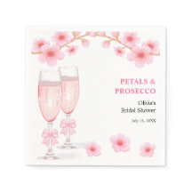 Pink Bow Floral Petals and Prosecco Bridal Shower