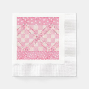Guardanapo De Papel PINK CORAÇÃO QUILADA Papel de Cocktail cunhado Náp