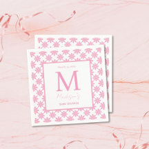 Pink Floral Personalized Baby Shower