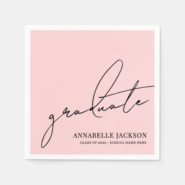 Guardanapo De Papel Pink Graduation (Frente)