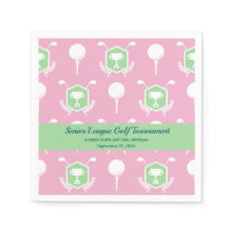 Pink & Green - Louças para Festa de Golfe
