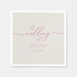 Guardanapo De Papel Pink Ivory Wedding