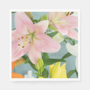 Guardanapo De Papel Pink Lily Luncheon Napkin