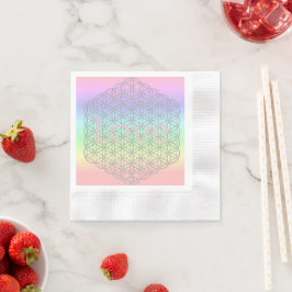 Guardanapo De Papel Pink Love Silver Mandala Wedding