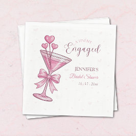 Guardanapo De Papel Pink Martini | A Tini Bit Engaged Bridal Shower 