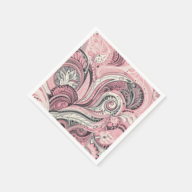 Guardanapo De Papel Pink Paisley The Home Studio (Canto)