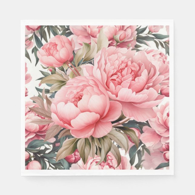 Guardanapo De Papel Pink Peony  (Frente)