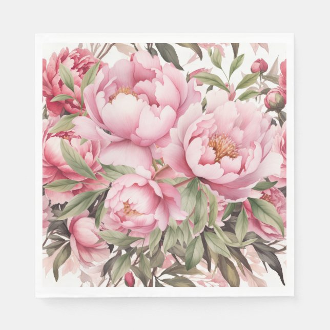 Guardanapo De Papel Pink Peony  (Frente)