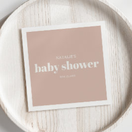 Guardanapo De Papel Pink Sandstone Typography Baby Shower